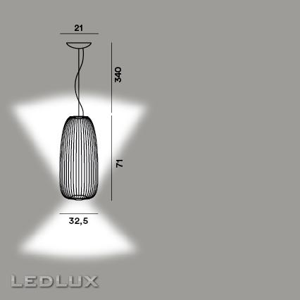 FOSCARINI Spokes 1 LED sospensione BLACK