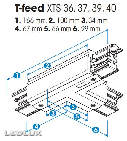 XTS 39-3 T-konektor 3-fázový biely