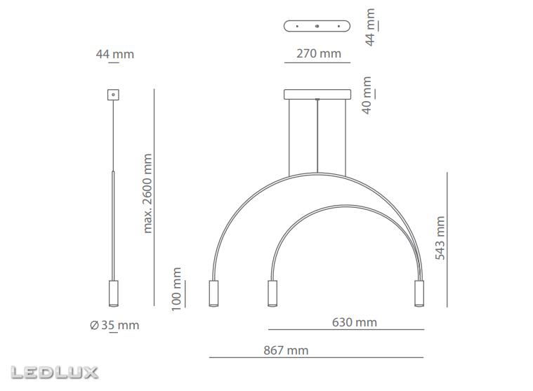 Estiluz VOLTA T-3536S (W) gold