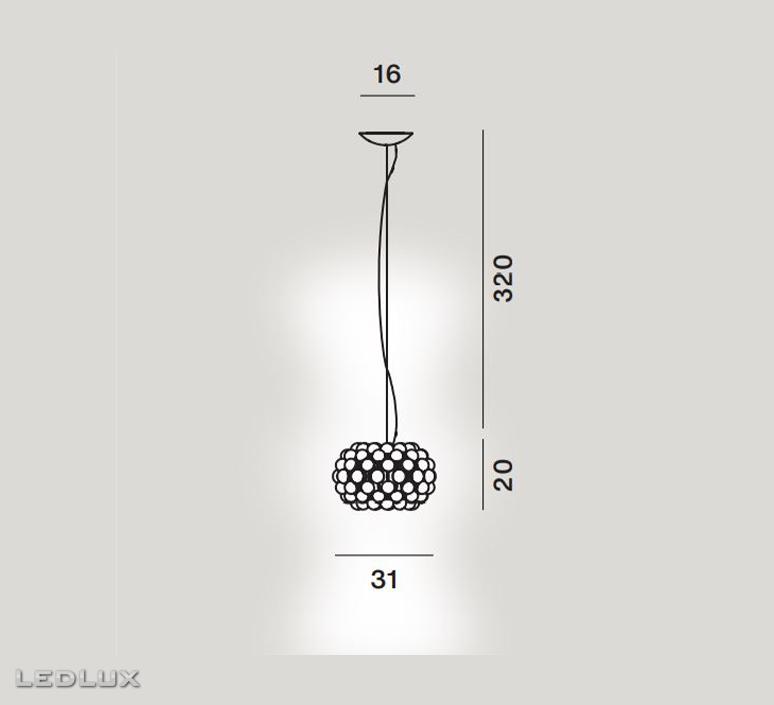 FOSCARINI CABOCHE Plus Sospensione PICCOLA LED FN311027_25