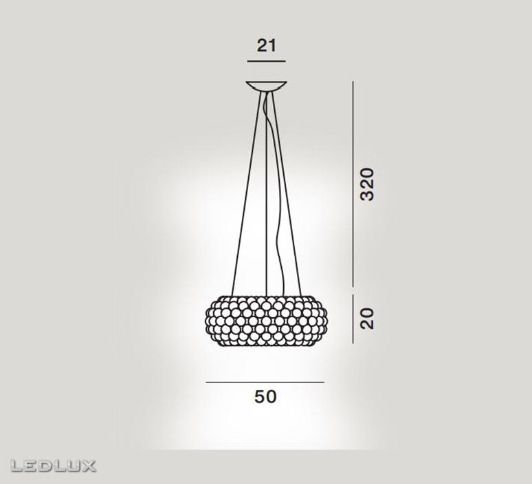 FOSCARINI CABOCHE Plus Sospensione MEDIA LED dimmable FN311007D_25