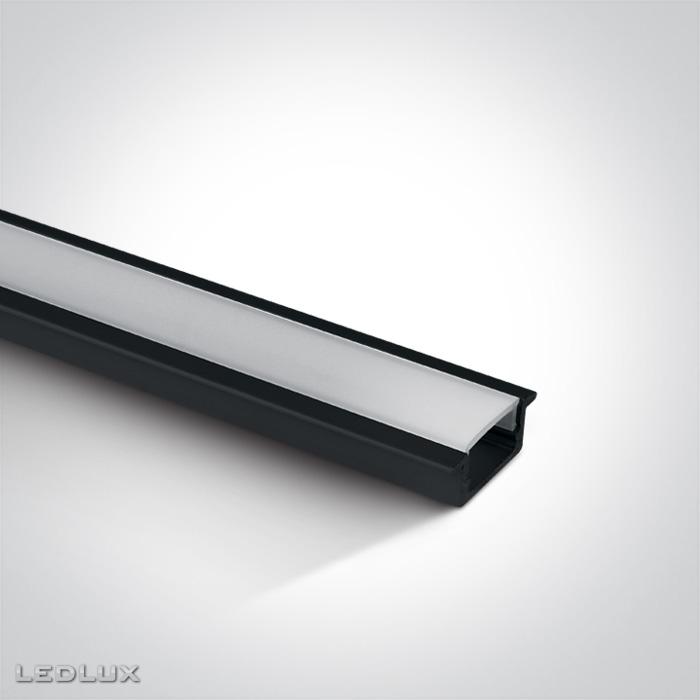ONE Light 7902R/B ALU profil čierny (2m)