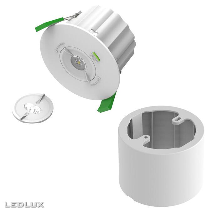 LEDVANCE Emergency Spot 1.3W 3H AT (+Surface Frame)