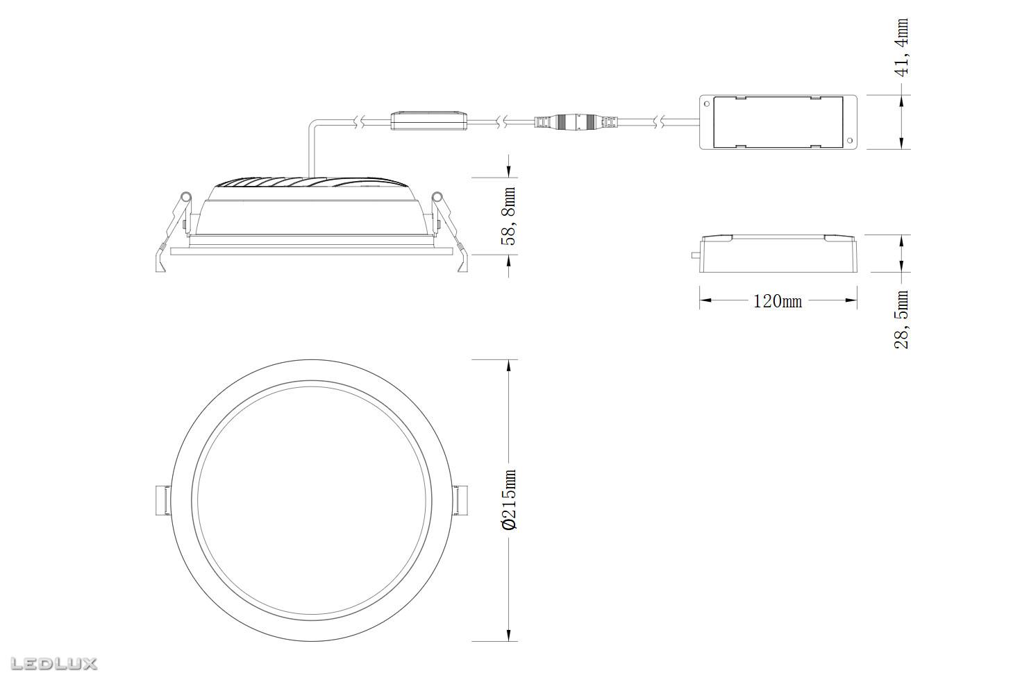 LEDVANCE Downlight Comfort D200 P 30W ML 93040 OP WT