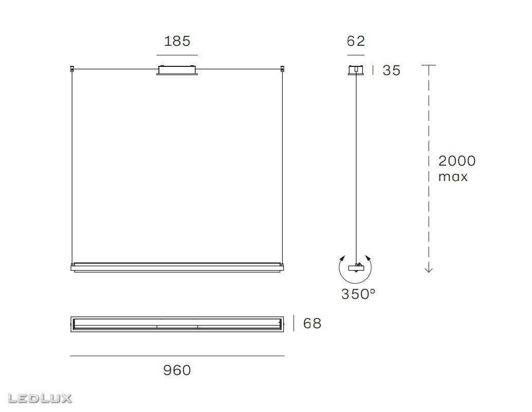 STILNOVO Tablet 8476 Black LED (single)
