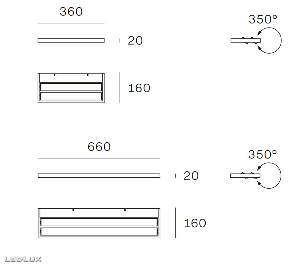 STILNOVO Tablet LED Wall DOUBLE