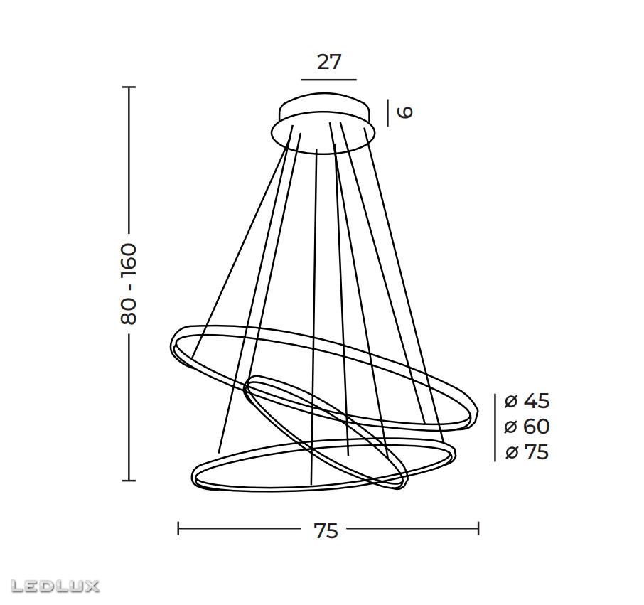 AZZARDO Wheel 3 DIMM LED AZ2920 black