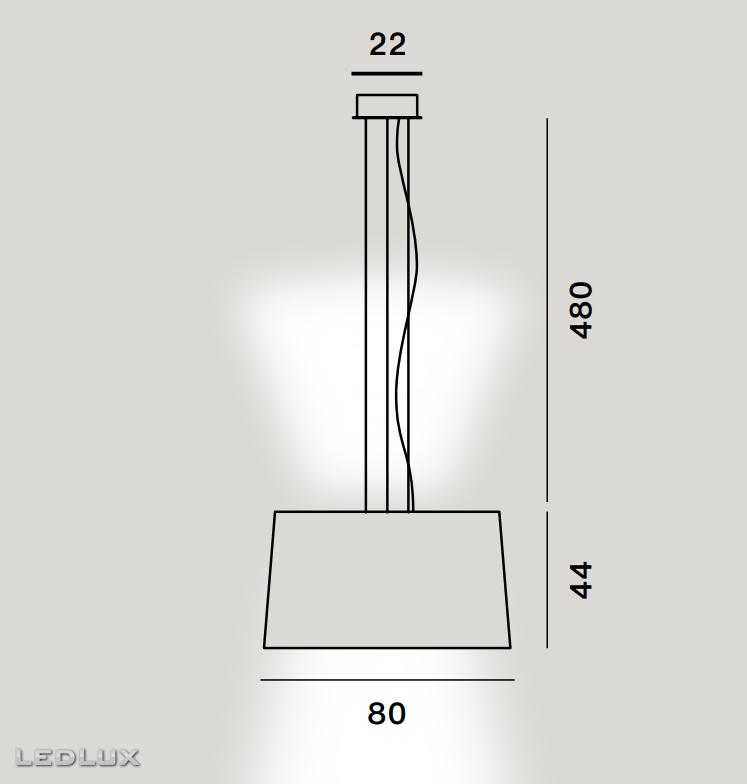 FOSCARINI TWICE AS TWIGGY Sospensione FN275017_20 LED Black