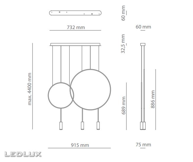 Estiluz REVOLTA L73S.1S1D (W) black