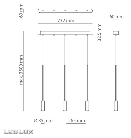 Estiluz VOLTA L73.3S (W) black