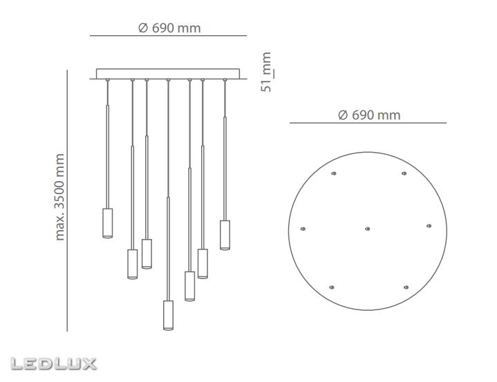 Estiluz VOLTA R70.7S (W) black