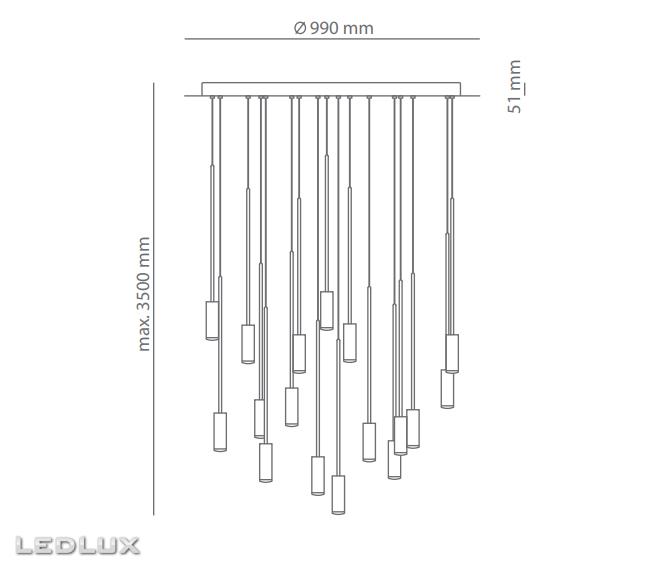Estiluz VOLTA R100.17S (W) black