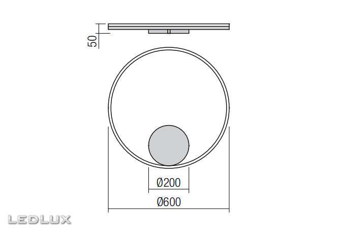 REDO Orbit wall/ceiling DIRECT 01-1702-TRIAC