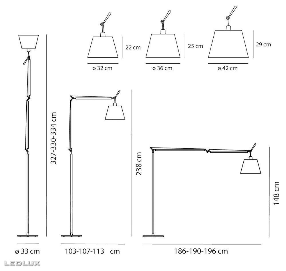 ARTEMIDE Tolomeo Mega Terra 0778010A + 0780020A + 0779010A