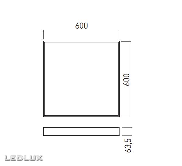 ARELUX XPILL Square 60 PXQU03CCT SWH