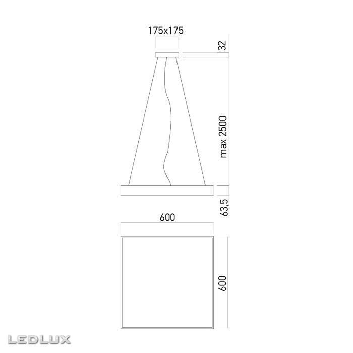 ARELUX XPILL Square 60 PXQU03CCT SBK + PXQ0123SU SBK