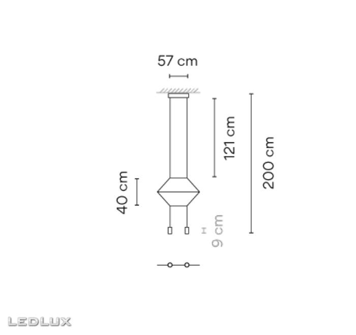 VIBIA Wireflow LINEAL 0320 04 /1B LED