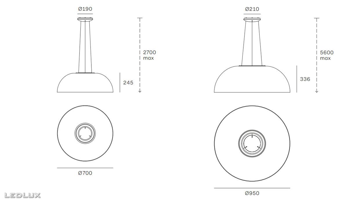 STILNOVO Demì LED Suspension
