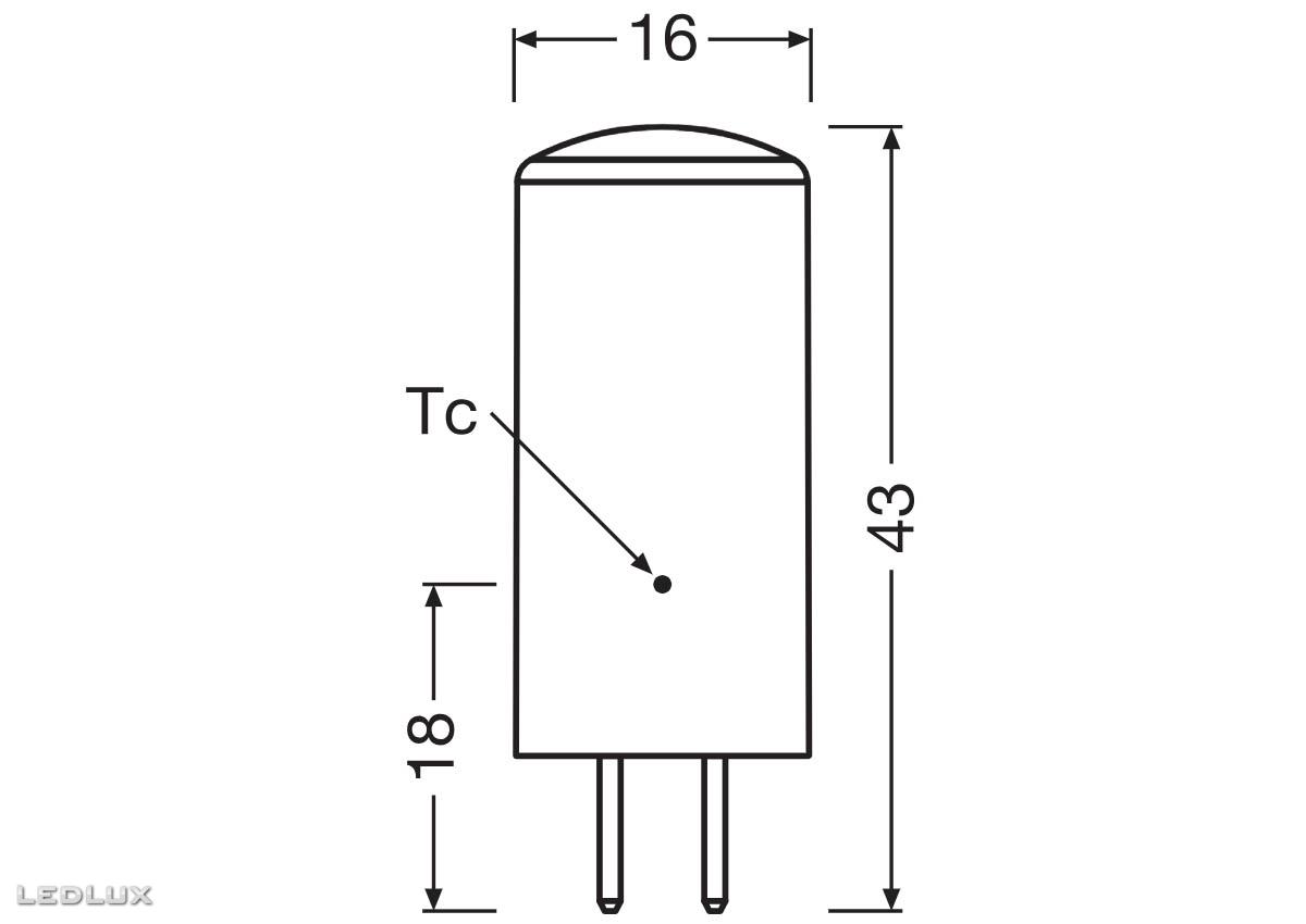 Ledvance LED PIN 40 320° P 3.3W 2700K Clear GY6.35