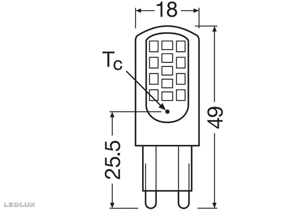 Ledvance LED PIN 40 300° P 4.2W 4000K Clear G9