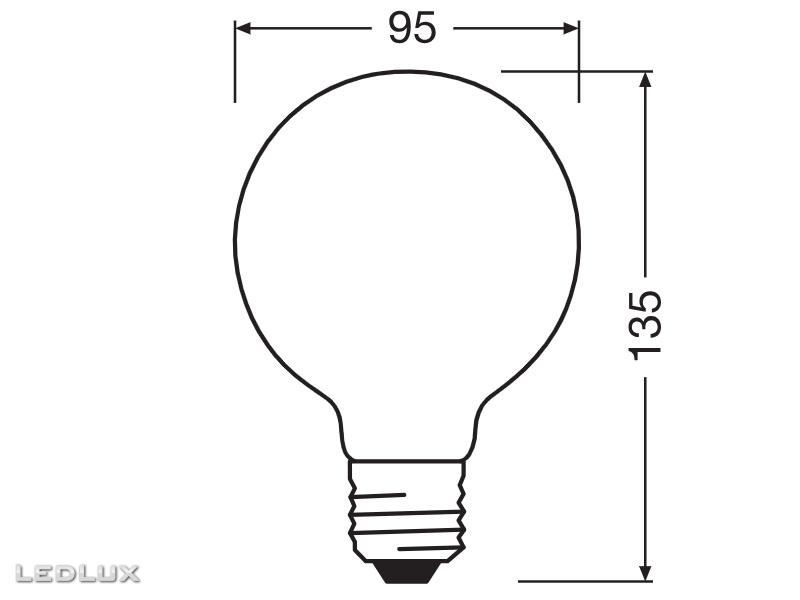 Ledvance LED Classic Globe95 60 Filament P 5.9W 2700K Frosted E27