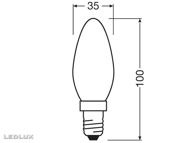Ledvance LED Classic B 40 Filament DIM P 3.4W 2700K Frosted E14