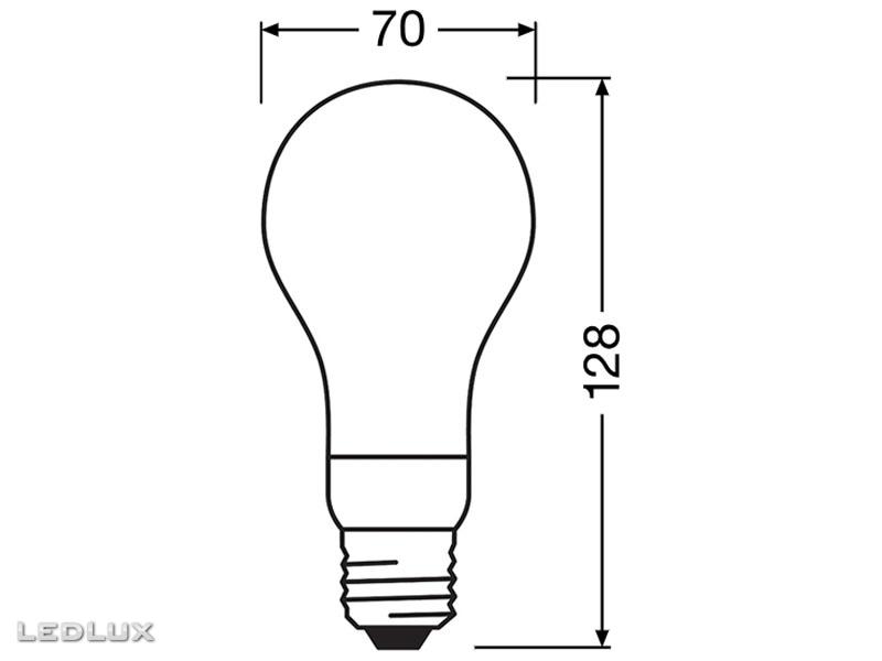 Ledvance LED Classic A 150 Filament DIM P 18W 2700K Frosted E27