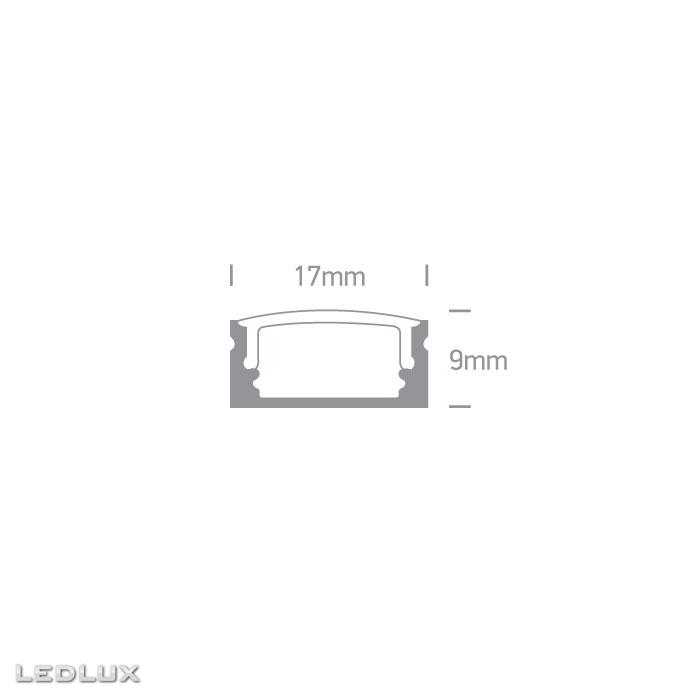 ONE Light 7902/B ALU profil čierny (2m)