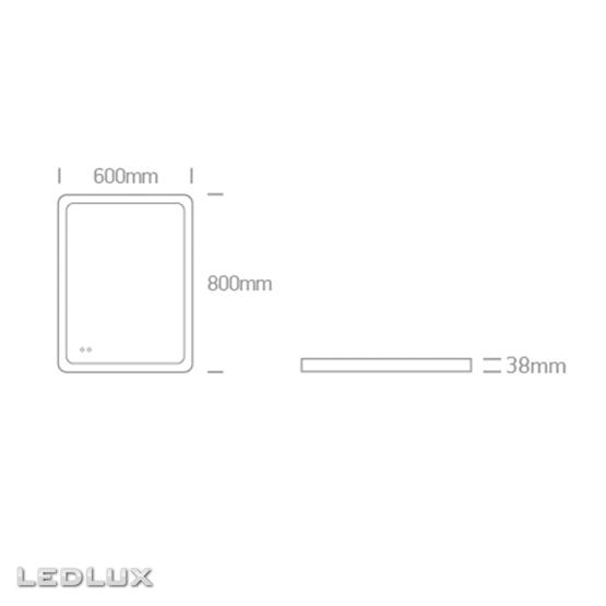 ONE Light 60208D/B/V Black Rectangular MIRROR CCT V