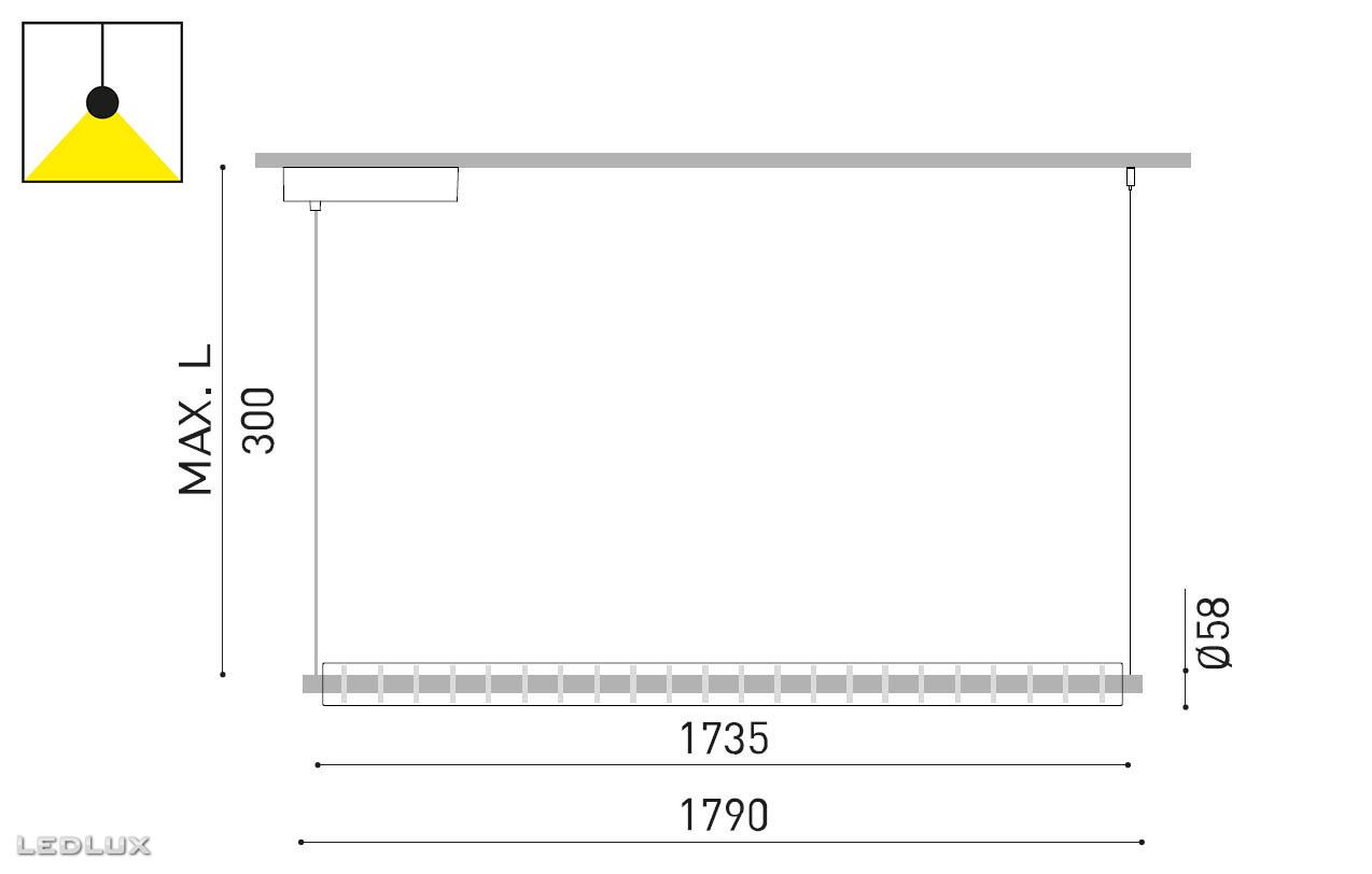 Arkoslight LOOP 1800 Base 3M (DALI)