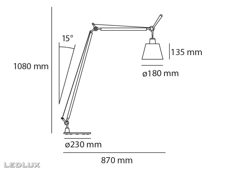 ARTEMIDE Tolomeo BASCULANTE Lettura A014600 + A014900