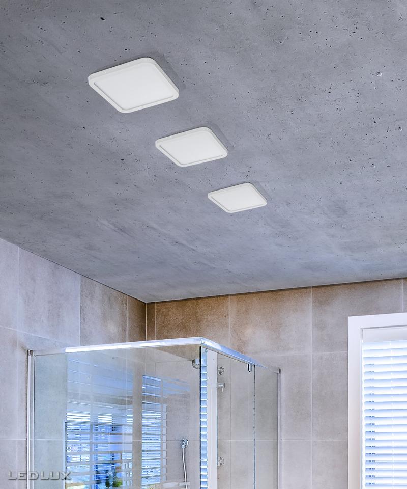 AZZARDO Slim 9 square AZ2830 white IP44 3000 K