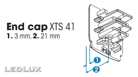 XTS 41-2 koncovka čierna