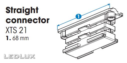 XTS 21-2 spojka vodivá 3-fázová čierna
