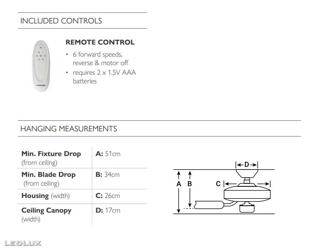 Elstead - KICHLER Lehr (Ø203cm) IP44