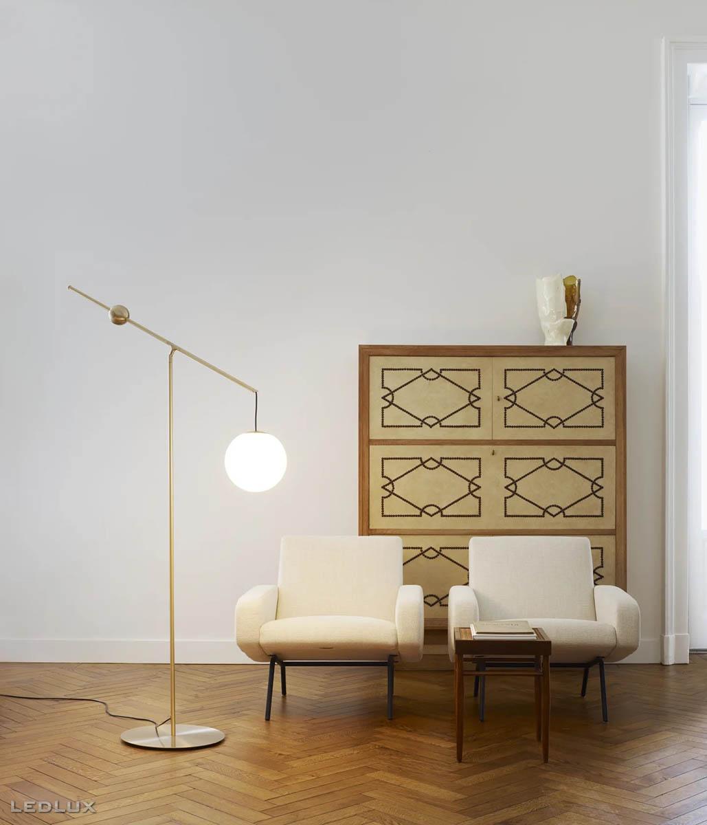 LUCEPLAN Malamata Brushed Brass floor