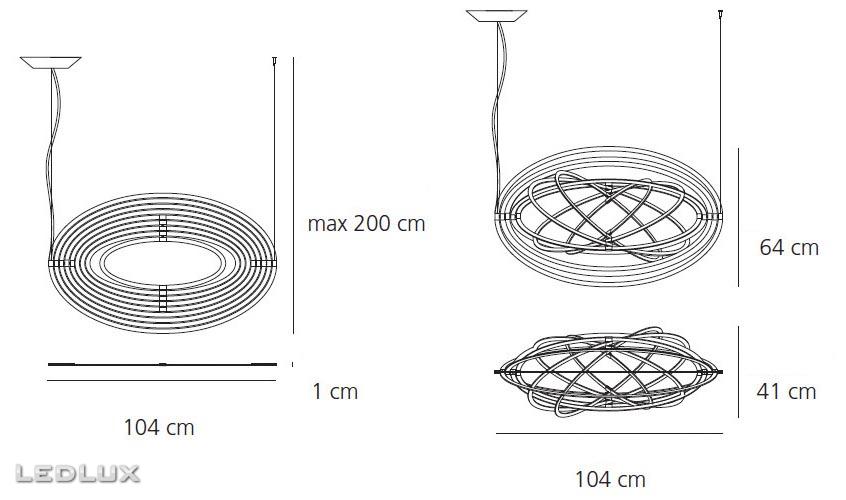 ARTEMIDE COPERNICO Sospensione Grey 1623010A