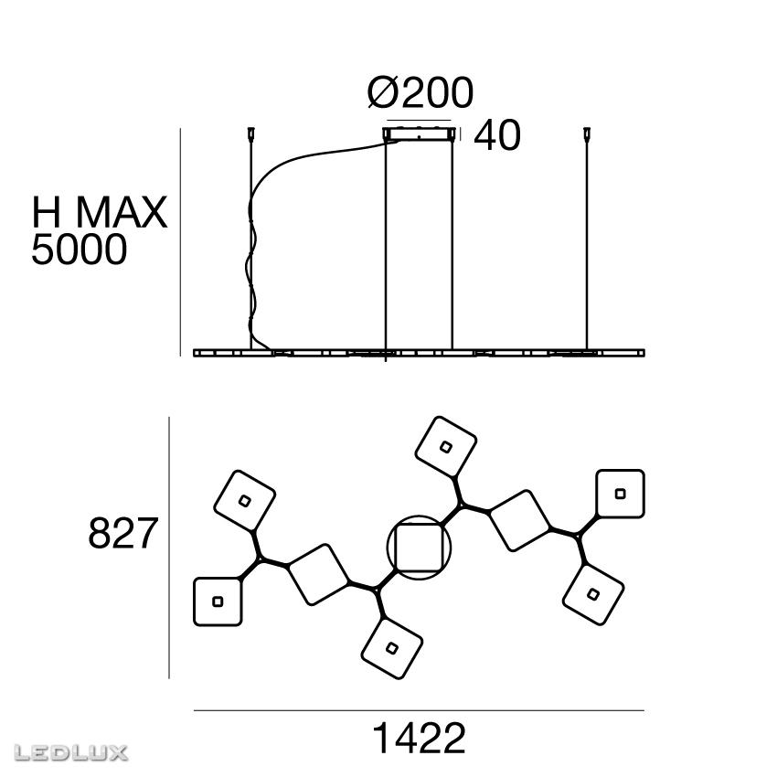 STILNOVO Quad P9 8522 LED (bi-emission)