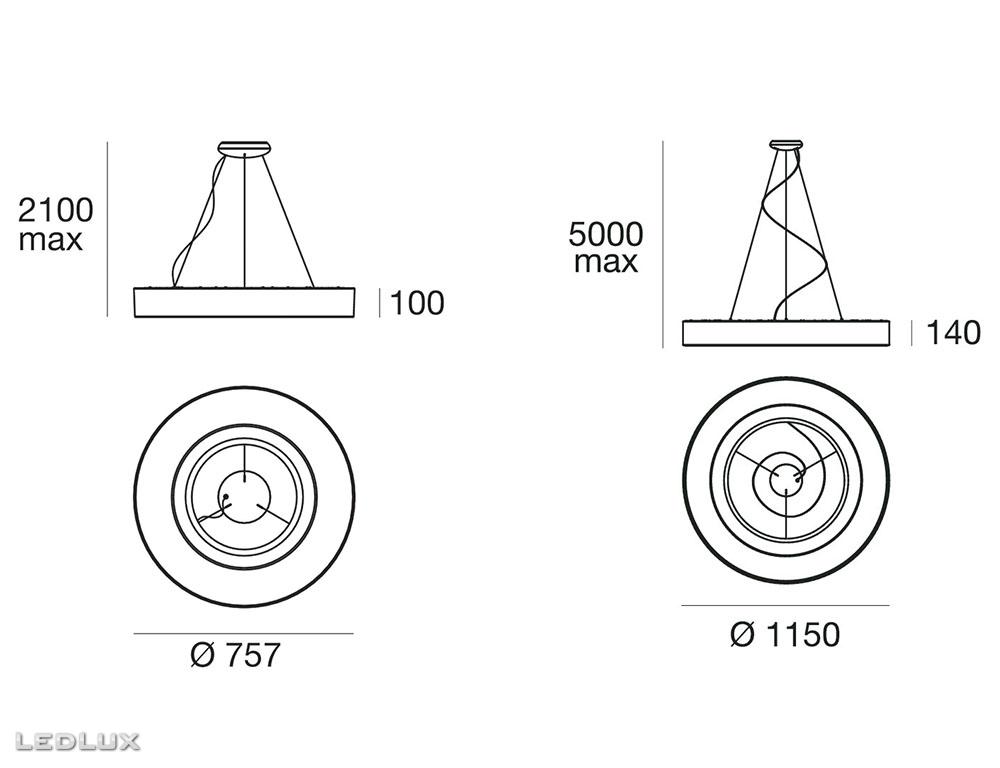 STILNOVO Saturn LED 7652N