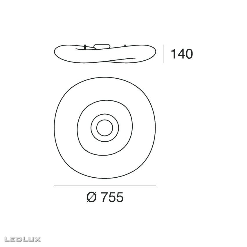 STILNOVO Mr Magoo LED Ceiling (Ø 76 cm)