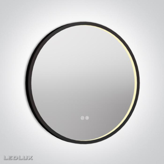 ONE Light 60208C/B/V Black Round MIRROR CCT V