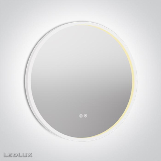 ONE Light 60208C/W/V White Round MIRROR CCT V